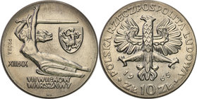 Collection - Nickel Probe Coins
POLSKA / POLAND / POLEN / PATTERN

PRL. PROBE Nickel 10 zlotych 1965 Nike z herbem 
Piękny egzemplarz.Fischer P 09...