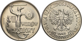 Collection - Nickel Probe Coins
POLSKA / POLAND / POLEN / PATTERN

PRL. PROBE Nickel 10 zlotych 1965 chuda syrenka 
Piękny egzemplarz.Fischer P 09...