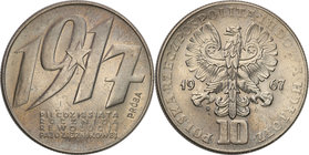 Collection - Nickel Probe Coins
POLSKA / POLAND / POLEN / PATTERN

PRL. PROBE Nickel 10 zlotych 1967 Rewolucja Październikowa 
Piękny egzemplarz.F...