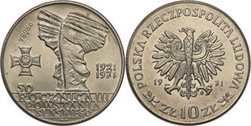 Collection - Nickel Probe Coins
POLSKA / POLAND / POLEN / PATTERN

PRL. PROBE Nickel 10 zlotych 1971 Powstanie Śląskie 
Piękny egzemplarz.Fischer ...