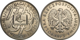 Collection - Nickel Probe Coins
POLSKA / POLAND / POLEN / PATTERN

PRL. PROBE Nickel 10 zlotych 1973 Komisja Edukacji 
Piękny egzemplarz.Fischer P...