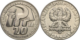 Collection - Nickel Probe Coins
POLSKA / POLAND / POLEN / PATTERN

PRL. PROBE Nickel 20 zlotych 1964 sierp, kielnia i klucz 
Piękny egzemplarz, mi...