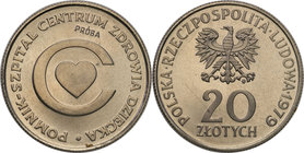 Collection - Nickel Probe Coins
POLSKA / POLAND / POLEN / PATTERN

PRL. PROBE Nickel 20 zlotych 1979 Centrum Zdrowia Dziecka 
Piękny egzemplarz.Fi...