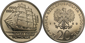 Collection - Nickel Probe Coins
POLSKA / POLAND / POLEN / PATTERN

PRL. PROBE Nickel 20 zlotych 1980 Dar Pomorza 
Piękny egzemplarz.Fischer P 155...