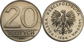 Collection - Nickel Probe Coins
POLSKA / POLAND / POLEN / PATTERN

PRL. PROBE Nickel 20 zlotych 1984 nominał 
Piękny egzemplarz.Fischer P 160
Wag...