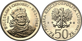 Collection - Nickel Probe Coins
POLSKA / POLAND / POLEN / PATTERN

PRL. PROBE Nickel 50 zlotych 1980 Bolesław Chrobry 
Pięknyegzemplarz.Fischer P ...