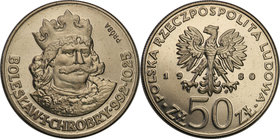 Collection - Nickel Probe Coins
POLSKA / POLAND / POLEN / PATTERN

PRL. PROBE Nickel 50 zlotych 1980 Bolesław Chrobry 
Piękny egzemplarz.Fischer P...