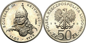 Collection - Nickel Probe Coins
POLSKA / POLAND / POLEN / PATTERN

PRL. PROBE Nickel 50 zlotych 1982 Bolesław Krzywousty popiersie 
Pięknyegzempla...
