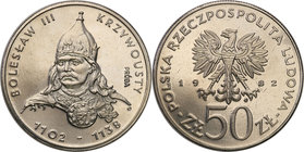 Collection - Nickel Probe Coins
POLSKA / POLAND / POLEN / PATTERN

PRL. PROBE Nickel 50 zlotych 1982 Krzywousty 
Piękny egzemplarz.Fischer P 173
...