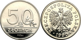 Collection - Nickel Probe Coins
POLSKA / POLAND / POLEN / PATTERN

III RP. PROBE Nickel 50 zlotych 1990 Nominał 
Piękny egzemplarz.Fischer P 177
...