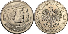 Collection - Nickel Probe Coins
POLSKA / POLAND / POLEN / PATTERN

PRL. PROBE Nickel 100 zlotych 1960 Mieszko i Dąbrówka 
Orzeł pod głowami. Na aw...