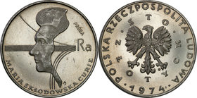 Collection - Nickel Probe Coins
POLSKA / POLAND / POLEN / PATTERN

PRL. PROBE Nickel 100 zlotych 1974 Skłodowska 
Piękny egzemplarz. Mikroryski.Fi...
