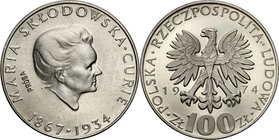 Collection - Nickel Probe Coins
POLSKA / POLAND / POLEN / PATTERN

PRL. PROBE Nickel 100 zlotych 1974 Skłodowska 
Piękny egzemplarz.Fischer P 194...