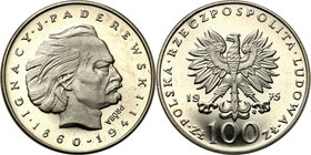 Collection - Nickel Probe Coins
POLSKA / POLAND / POLEN / PATTERN

PRL. PROBE Nickel 100 zlotych 1975 Ignacy Paderewski 
Pięknyegzemplarz.Fischer ...