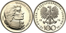 Collection - Nickel Probe Coins
POLSKA / POLAND / POLEN / PATTERN

PRL. PROBE Nickel 100 zlotych 1976 Tadeusz Kościuszko 
Pięknyegzemplarz.Fischer...