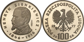 Collection - Nickel Probe Coins
POLSKA / POLAND / POLEN / PATTERN

PRL. PROBE Nickel 100 zlotych 1977 Sienkiewicz 
Piękny egzemplarz.Fischer P 206...