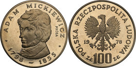 Collection - Nickel Probe Coins
POLSKA / POLAND / POLEN / PATTERN

PRL. PROBE Nickel 100 zlotych 1978 Mickiewicz 
Piękny egzemplarz.Fischer P 213...