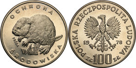 Collection - Nickel Probe Coins
POLSKA / POLAND / POLEN / PATTERN

PRL. PROBE Nickel 100 zlotych 1978 Bóbr 
Piękny egzemplarz.Fischer P 220
Waga/...