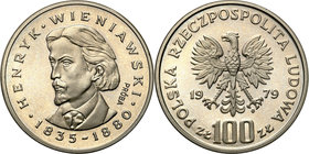 Collection - Nickel Probe Coins
POLSKA / POLAND / POLEN / PATTERN

PRL. PROBE Nickel 100 zlotych 1979 Wieniawski 
Pięknyegzemplarz. Mocny połysk.F...