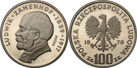 Collection - Nickel Probe Coins
POLSKA / POLAND / POLEN / PATTERN

PRL. PROBE Nickel 100 zlotych 1979 Zamenhof 
Piękny egzemplarz.Fischer P 224
W...
