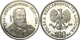 Collection - Nickel Probe Coins
POLSKA / POLAND / POLEN / PATTERN

PRL. PROBE Nickel 100 zlotych 1980 Kochanowski mała głowa 
Pięknyegzemplarz.Fis...