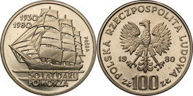 Collection - Nickel Probe Coins
POLSKA / POLAND / POLEN / PATTERN

PRL. PROBE Nickel 100 zlotych 1980 Dar Pomorza 
Piękny egzemplarz.Fischer P 236...