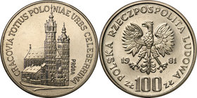 Collection - Nickel Probe Coins
POLSKA / POLAND / POLEN / PATTERN

PRL. PROBE Nickel 100 zlotych 1981 Church Mariacki 
Piękny egzemplarz.Fischer P...