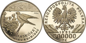Collection - Nickel Probe Coins
POLSKA / POLAND / POLEN / PATTERN

III RP. PROBE Nickel 300 000 zlotych 1993 Jaskółki 
Piękny egzemplarz, poszukiw...