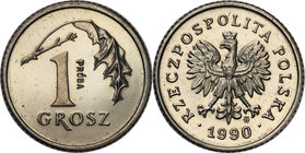 Collection - Nickel Probe Coins
POLSKA / POLAND / POLEN / PATTERN

III RP. PROBE Nickel 1 grosz 1990 
Menniczy egzemplarz.Fischer P 435
Waga/Weig...