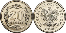Collection - Nickel Probe Coins
POLSKA / POLAND / POLEN / PATTERN

III RP. PROBE Nickel 20 groszy 1990 
Piękny, menniczy egzemplarz.Fischer P 439 ...