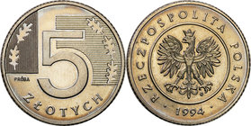 Collection - Nickel Probe Coins
POLSKA / POLAND / POLEN / PATTERN

III RP. PROBE Nickel 5 zlotych 1994 
Piękny egzemplarz.Fischer P 449
Waga/Weig...