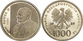 Collection - Nickel Probe Coins
POLSKA / POLAND / POLEN / PATTERN

PRL. PROBE Nickel 1000 zlotych 1989 Pope John Paul II 
Piękny egzemplarz, poszu...