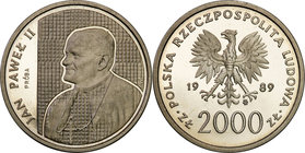 Collection - Nickel Probe Coins
POLSKA / POLAND / POLEN / PATTERN

PRL. PROBE Nickel 2000 zlotych 1989 Pope John Paul II 
Piękny egzemplarz, poszu...