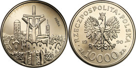 Collection - Nickel Probe Coins
POLSKA / POLAND / POLEN / PATTERN

III RP. PROBE Nickel 10 000 zlotych 1990 Solidarity 
Piękny egzemplarz.Fischer ...