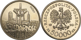 Collection - Nickel Probe Coins
POLSKA / POLAND / POLEN / PATTERN

III RP. PROBE Nickel 50 000 zlotych 1990 Solidarity 
Piękny egzemplarz.Fischer ...