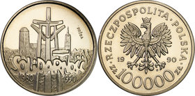 Collection - Nickel Probe Coins
POLSKA / POLAND / POLEN / PATTERN

III RP. PROBE Nickel 100 000 zlotych 1990 Solidarity 
Piękny egzemplarz.Fischer...