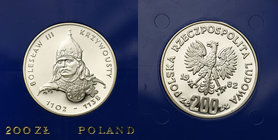 Coins Poland People Republic (PRL)
POLSKA / POLAND / POLEN

PRL. 200 zlotych 1982 Bolesław Krzywousty, popiersie 
Menniczy egzemplarz w oryginalny...
