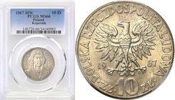 Coins Poland People Republic (PRL)
POLSKA / POLAND / POLEN

PRL. 10 zlotych 1967 Kopernik PCGS MS66 
Piękny, menniczy, egzemplarz. Wspaniale zacho...