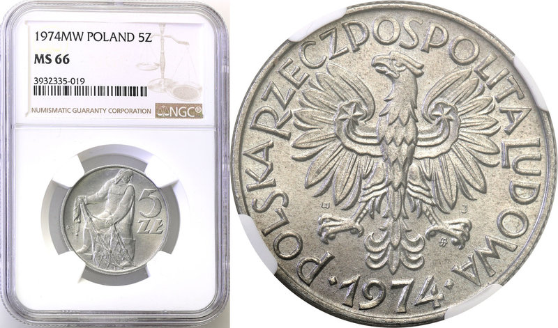 Coins Poland People Republic (PRL)
POLSKA / POLAND / POLEN

PRL. 5 zlotych 19...