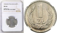 Coins Poland People Republic (PRL)
POLSKA / POLAND / POLEN

PRL. 1 zloty 1965 NGC MS65 
Piękny, menniczy egzemplarz. Delikatna patyna.Fischer OB 0...
