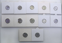 Coins Poland People Republic (PRL)
POLSKA / POLAND / POLEN

PRL. 5 groszy 1958-1972, group 12 coins 
Zestaw monet o nominale 5 groszy z lat 1958-1...