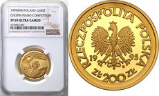 Polish Gold Coins since 1990
POLSKA / POLAND / POLEN

200 zlotych 1995 Konkurs Chopinowski - F. Chopin NGC PF69 ULTRA CAMEO (2 MAX) - RARE 
Druga ...