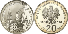 Polish collector coins after 1990
POLSKA / POLAND / POLEN

III RP. 20 zlotych 1996 IV Wieki Stołeczności Warszawy GCN PR69 
Menniczy egzemplarz w ...