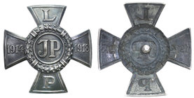 Decorations, Orders, Badges
POLSKA / POLAND / POLEN

II RP. Legionary Cross 1923 - SILVER 
Cecha srebra i imiennik wytwórcy JM na rewersie. Mocowa...