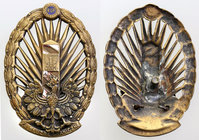 Decorations, Orders, Badges
POLSKA / POLAND / POLEN

II RP. Badge of the Border Protection Corps 
Odznaka żołnierska, mosiądz, emalia. Dwuczęściow...