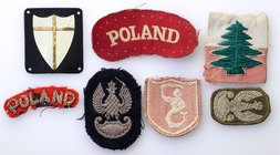 Decorations, Orders, Badges
POLSKA / POLAND / POLEN

Polish Armed Forces in the West. Uniform Patches - Stanisaw Urbaski, group 7 pieces 
Naszywki...