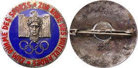 Decorations, Orders, Badges
POLSKA / POLAND / POLEN

Germany, Third Reich. Badge of the 11th Olympic Games, Berlin 1936 
Odznaka dla działaczy spo...