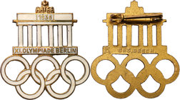 Decorations, Orders, Badges
POLSKA / POLAND / POLEN

Germany, Third Reich. Souvenir badge - XI Olympic Games, Berlin 1936 
Brąz srebrzony. Do odzn...