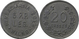 COLLECTION coins Cooperative Military ex. Wojciech Jakubowski
Vilnius - 6 Regiment infantry Legions, 20 groszy (1921-1939), Soldier's Tea Room 
Rzad...