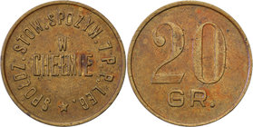 COLLECTION coins Cooperative Military ex. Wojciech Jakubowski
Chełm - 20 groszy (1923-1934) Cooperative Associations Grocers 7 Regiment infantry Legi...